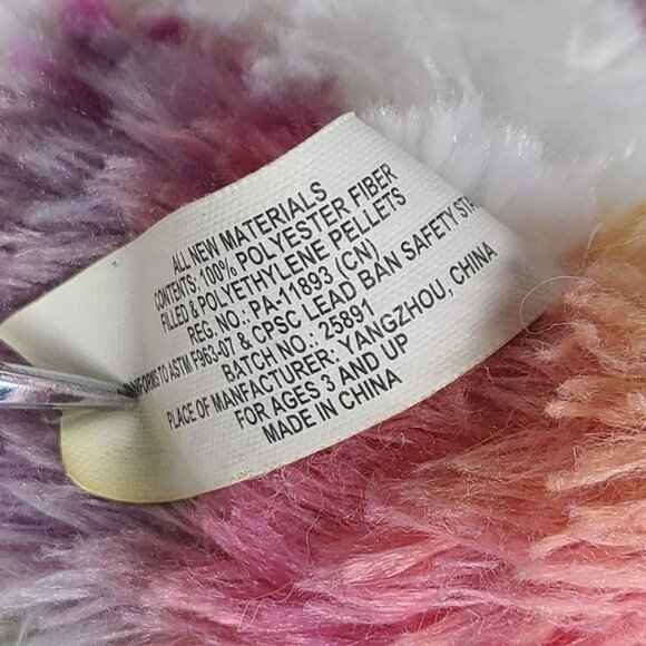 Plush Parade Tie Dye Montana Dog Zoey 10" Colorful Wolf Stuffed Animal Hamilton - Picture 9 of 10